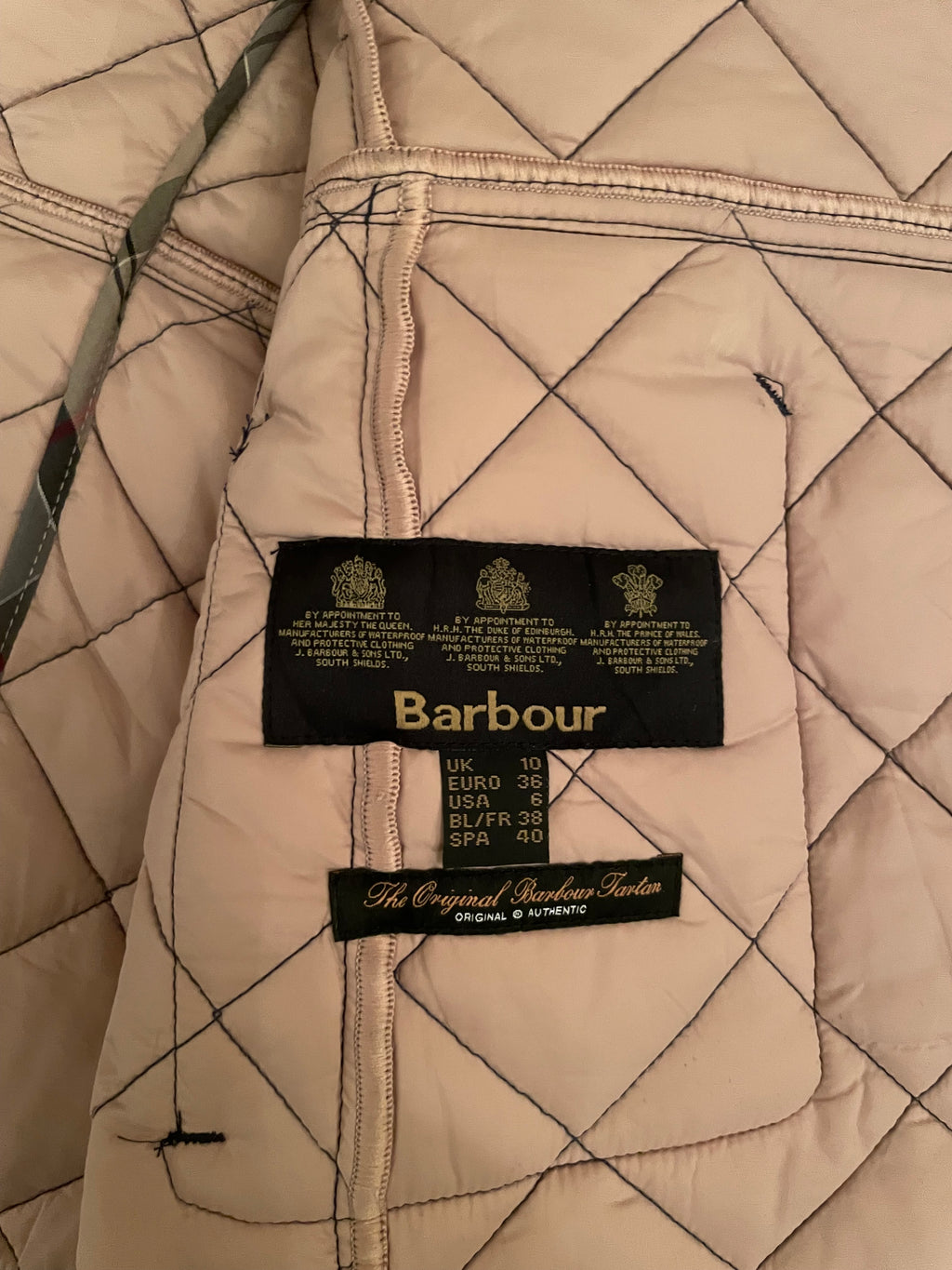 Barbour Tartan Quilted Jacket