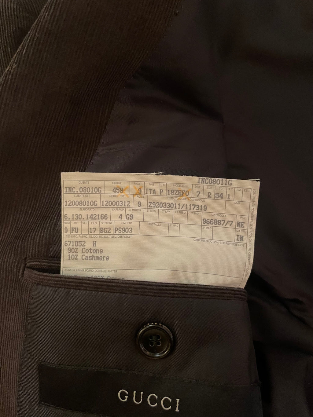 Tom Ford Era Gucci Corduroy Blazer